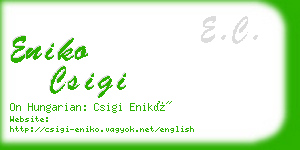 eniko csigi business card